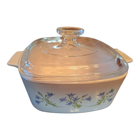 CorningWare Blue Dusk Covered Casserole Dish 1.5L with Pyrex Lid USA 1994 CLEAN - Picture 3 of 11